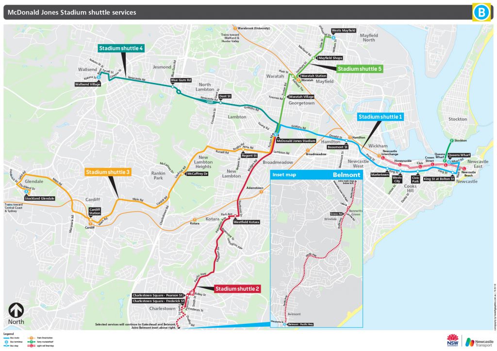 Stadium shuttle map