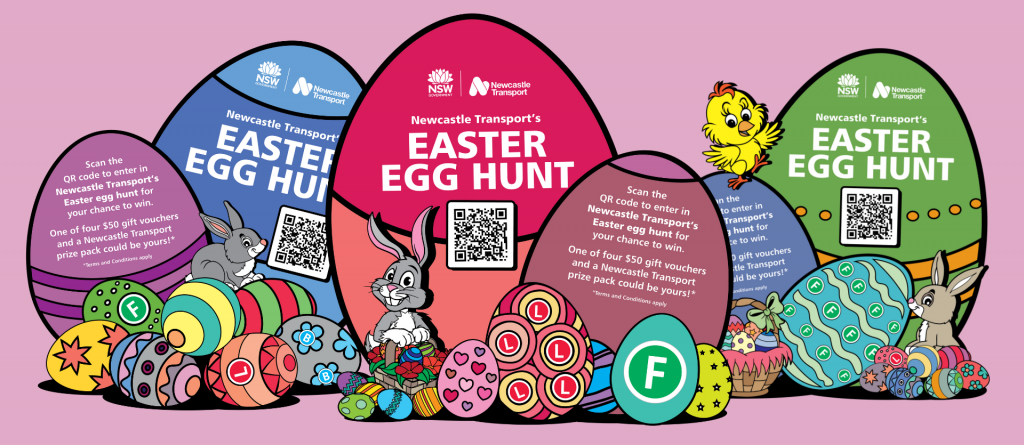 Image of Newcastle Transport Easter egg designs