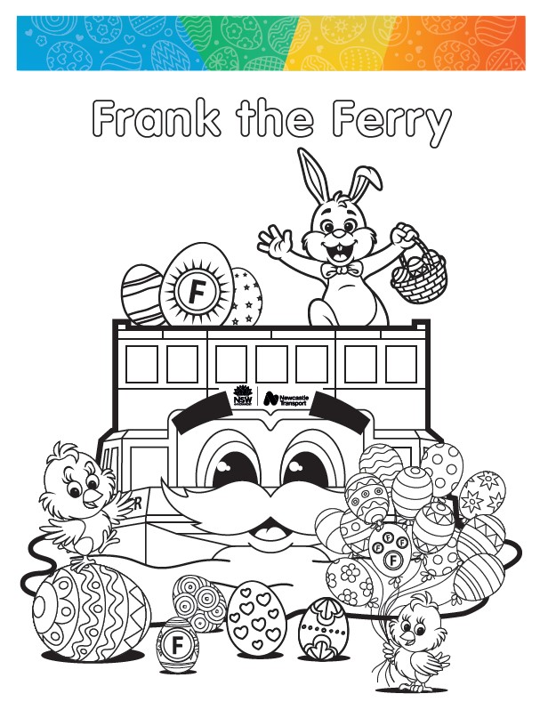 Frank the ferry colouring in sheet