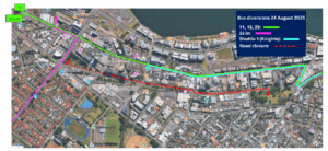Bus diversion map