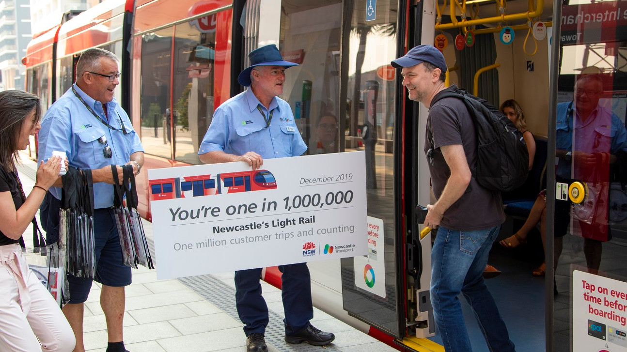 you are one in 1000000 customers on newcastle light rail