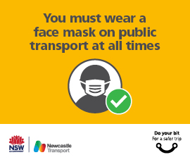 you must wear a face mask on public transport at all times