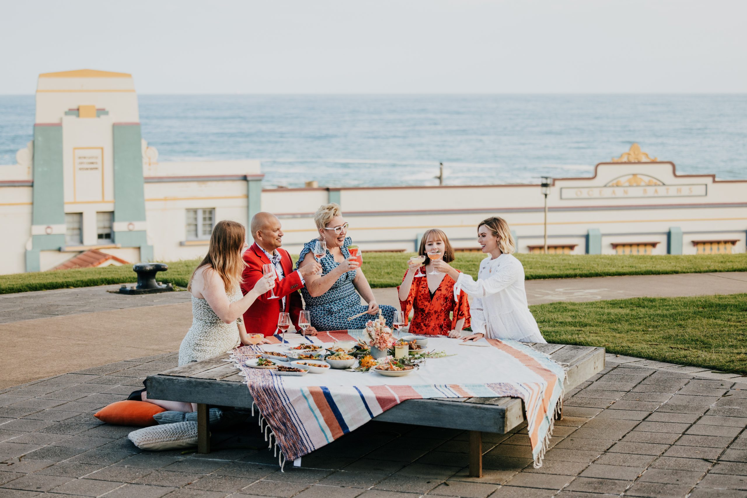 Beach picnic at Newcastle food month