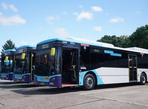 Newcastle Transport’s first electric bus hits the road